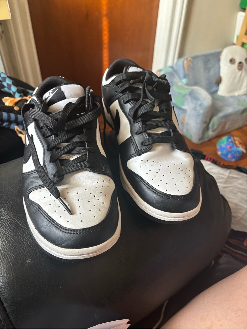 Nike Kids Black and White Low-Top Sneakers